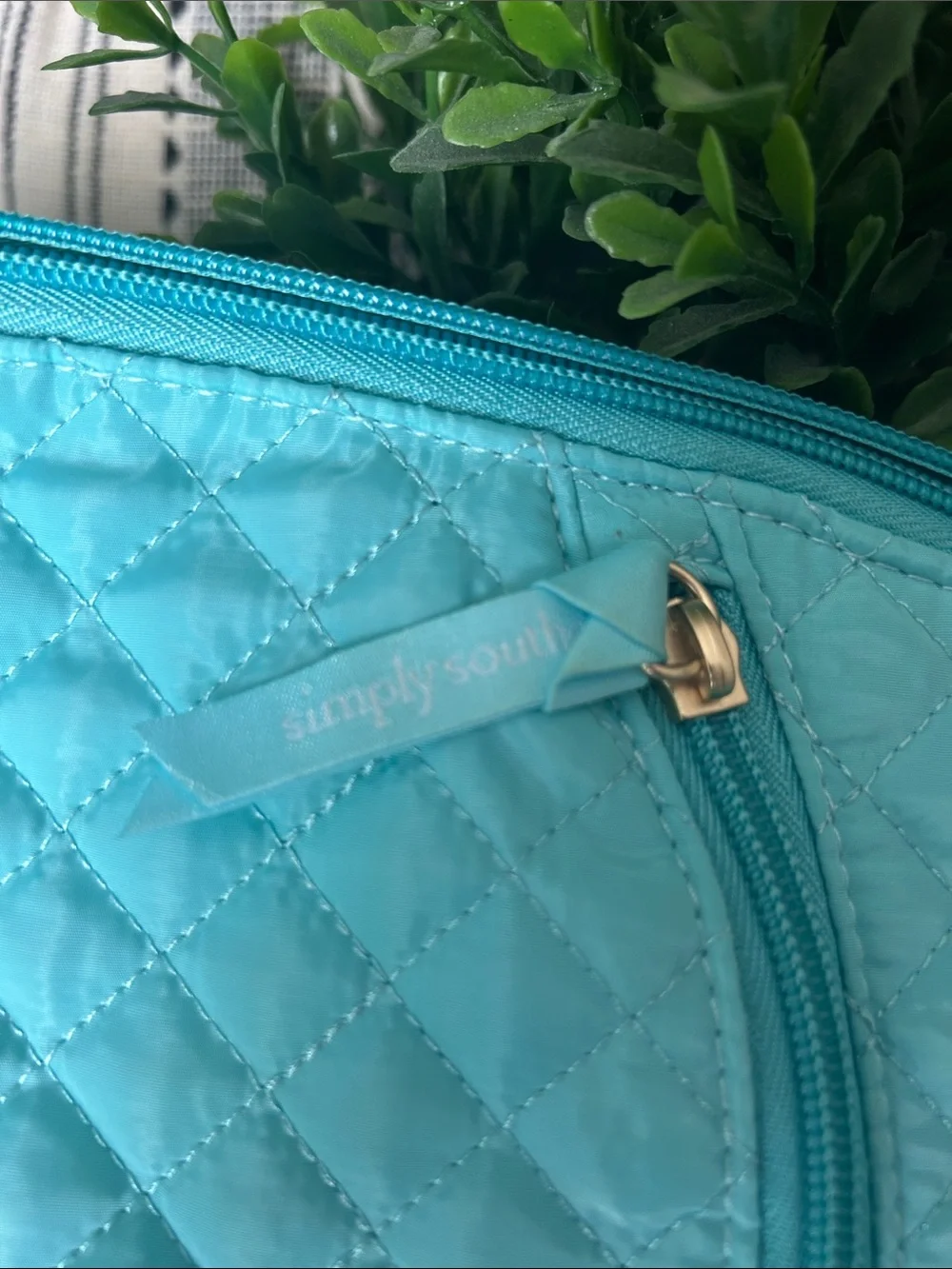 Simply Southern Quilted Aqua Sling Bag - Lightweight Crossbody for Women